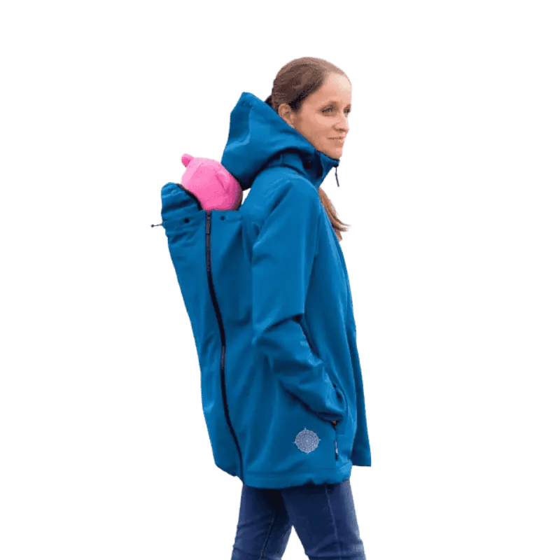 Angel Wings Teal Blue Babywearing Softshell Jacket Babywearing Outerwear
