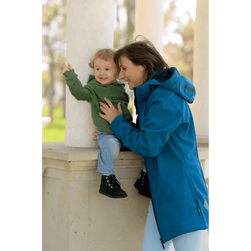 Angel Wings Teal Blue Babywearing Softshell Jacket - Babywearing OuterwearLittle Zen One09026640