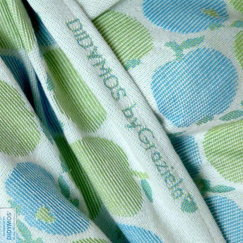 Apples Green by Graziela Woven Wrap by Didymos - Woven WrapLittle Zen One