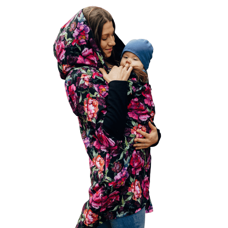 Babywearing Hoodie Peony by LennyLamb-Babywearing Outerwear-LennyLamb-canada and usa-Little Zen One-1