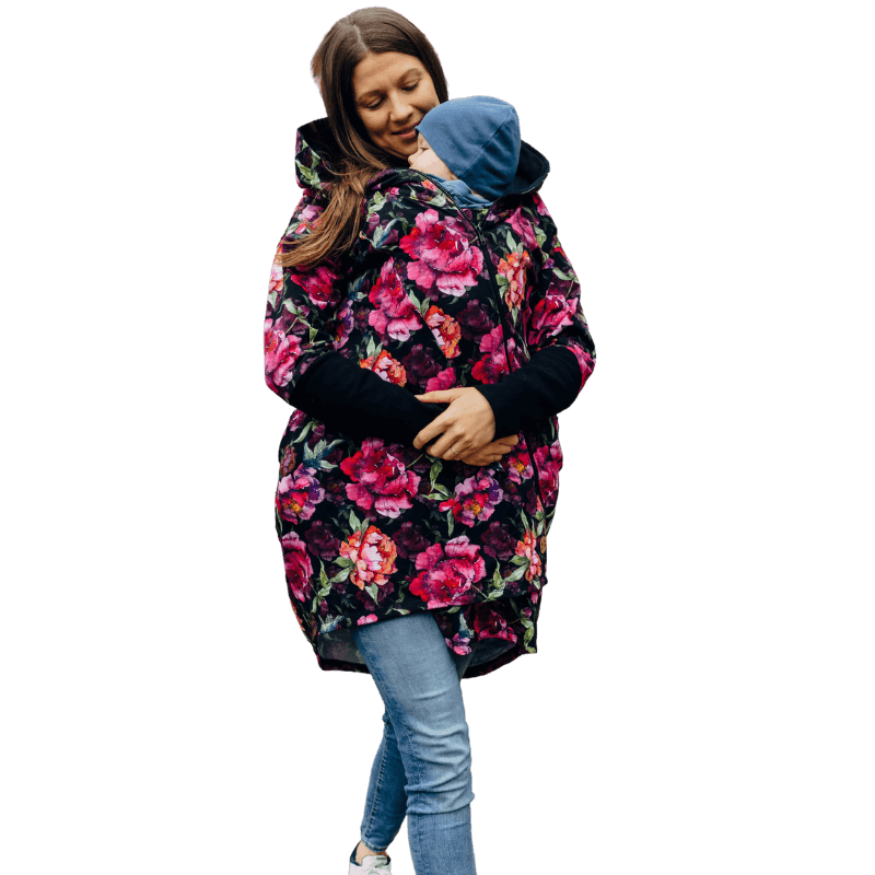 Babywearing Hoodie Peony by LennyLamb-Babywearing Outerwear-LennyLamb-canada and usa-Little Zen One-5