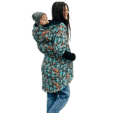Babywearing Hoodie Tropical Garden