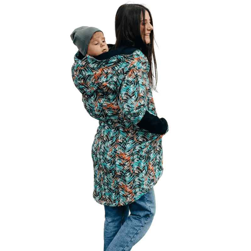 Babywearing Hoodie Tropical Garden