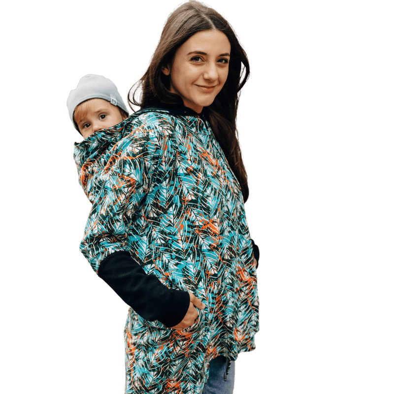 Babywearing Hoodie Tropical Garden by LennyLamb-Babywearing Outerwear-LennyLamb-canada and usa-Little Zen One-1