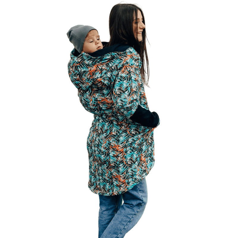 Babywearing Hoodie Tropical Garden by LennyLamb-Babywearing Outerwear-LennyLamb-canada and usa-Little Zen One-4