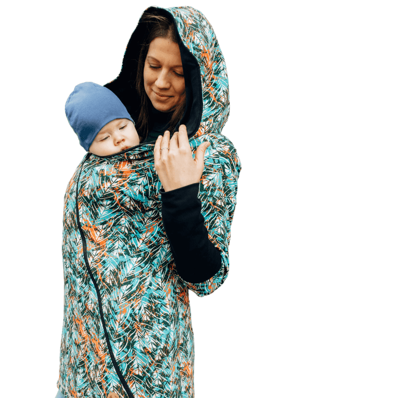 Babywearing Hoodie Tropical Garden by LennyLamb-Babywearing Outerwear-LennyLamb-canada and usa-Little Zen One-2