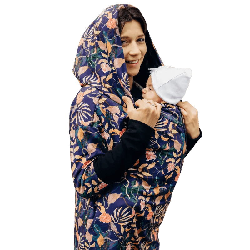 Babywearing Hoodie Vintage Flowers by LennyLamb - Babywearing OuterwearLittle Zen One73077328