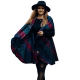 Babywearing Long Cardigan Peacocks Tail Black Opal