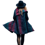 Babywearing Long Cardigan Peacock's Tail Black Opal by LennyLamb - Babywearing OuterwearLittle Zen One5907557777278