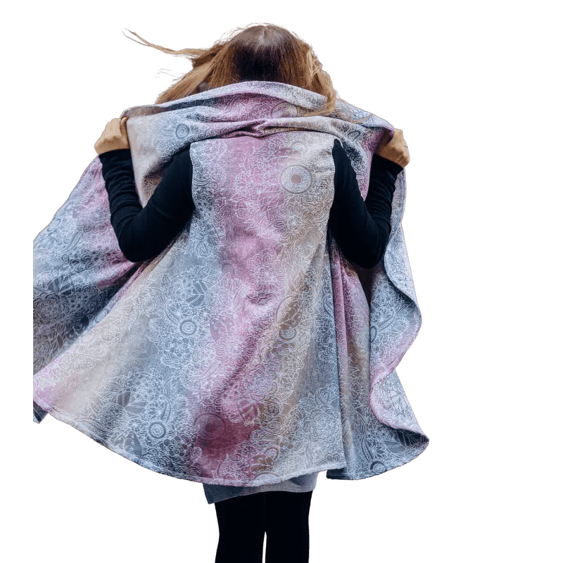 Babywearing Long Cardigan Wild Wine