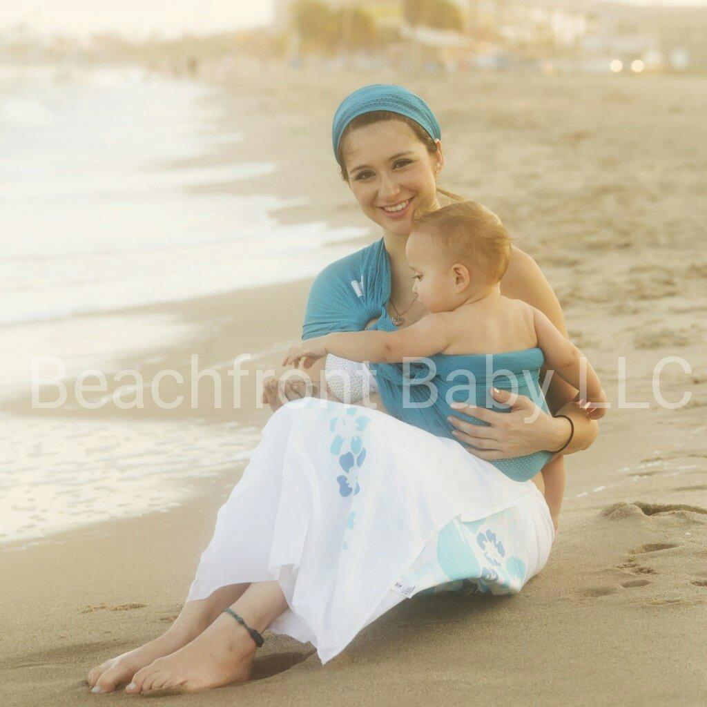 Beachfront Baby Water Ring Sling Caribbean Blue-Water Carrier-Beachfront Baby-canada and usa-Little Zen One-1