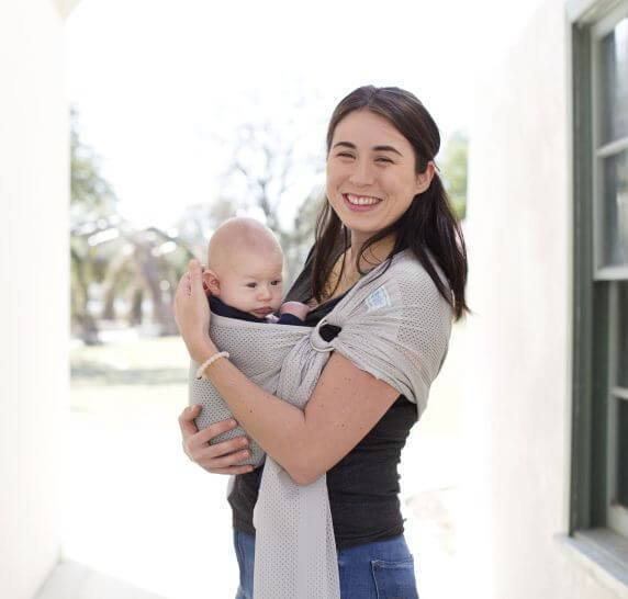 Beachfront Baby Water Ring Sling Silver Wave-Water Carrier-Beachfront Baby-canada and usa-Little Zen One-1