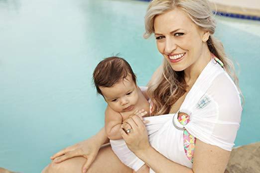Beachfront Baby Water Ring Sling White Wave-Water Carrier-Beachfront Baby-canada and usa-Little Zen One-2