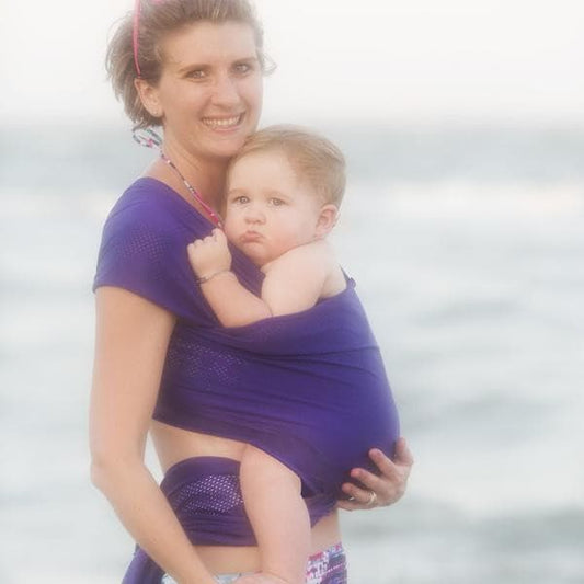 Beachfront Baby Water Wrap Paradise Plum-Water Carrier-Beachfront Baby-canada and usa-Little Zen One-1