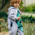Bear Romper Jurassic Park Grey