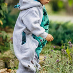 Bear Romper Jurassic Park Grey