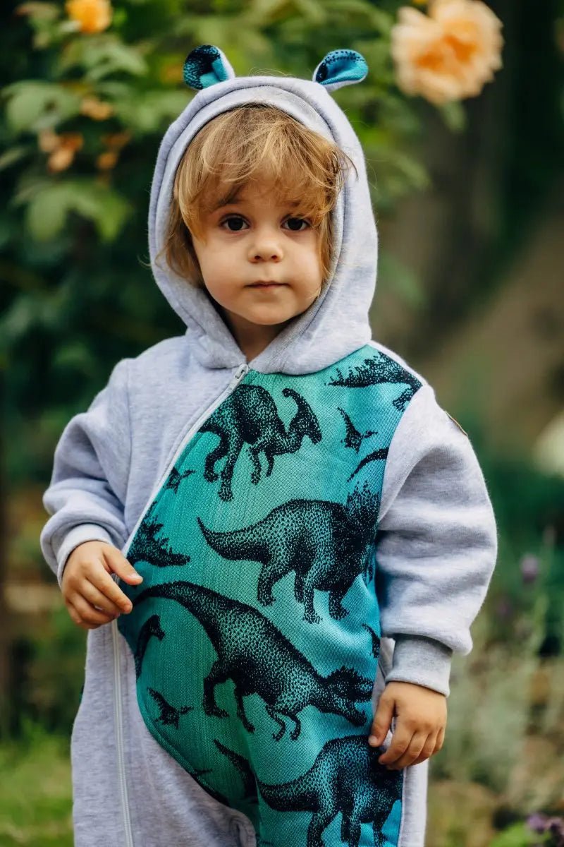 Bear Romper Jurassic Park Grey