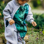 Bear Romper Jurassic Park Grey