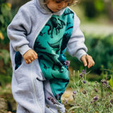 Bear Romper Jurassic Park Grey