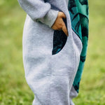 Bear Romper Jurassic Park Grey