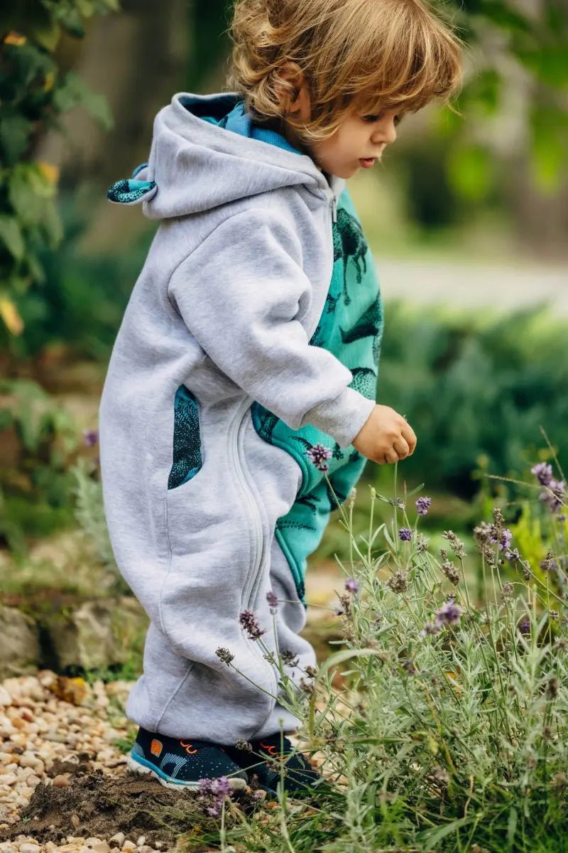 Bear Romper Jurassic Park grey by LennyLamb - Baby Carrier AccessoriesLittle Zen One16539472