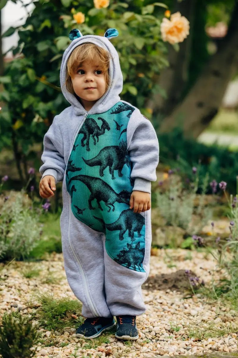 Bear Romper Jurassic Park Grey