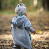 Bear Romper Peacocks Tail Fantasy Grey