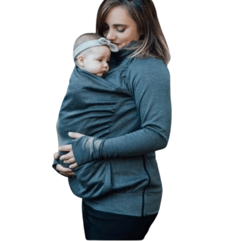 Belly Bedaine Kangaroo Babywearing Sweater Grey - Babywearing OuterwearLittle Zen One4142906830