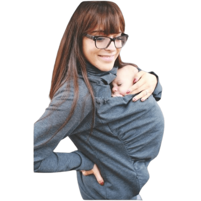 Belly Bedaine Kangaroo Babywearing Sweater Grey - Babywearing OuterwearLittle Zen One4142906830