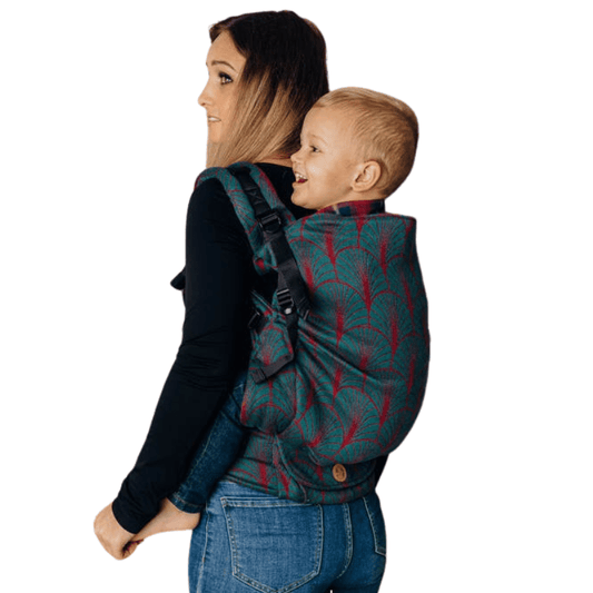 Deco Maroon Preschool Carrier by LennyLamb - Buckle CarrierLittle Zen One