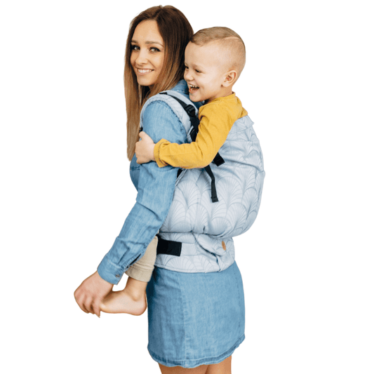 Deco Platinum Blue Preschool Carrier by LennyLamb - Half Buckle CarrierLittle Zen One