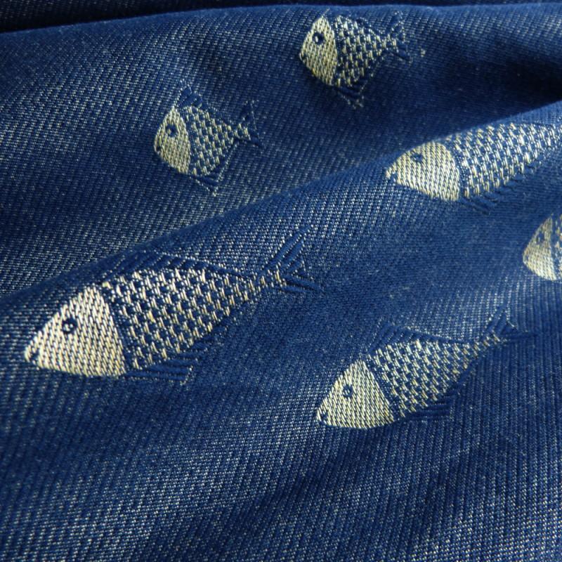 Deep Sea Fish linen silk Woven Wrap by Didymos - Woven WrapLittle Zen One618-000-005