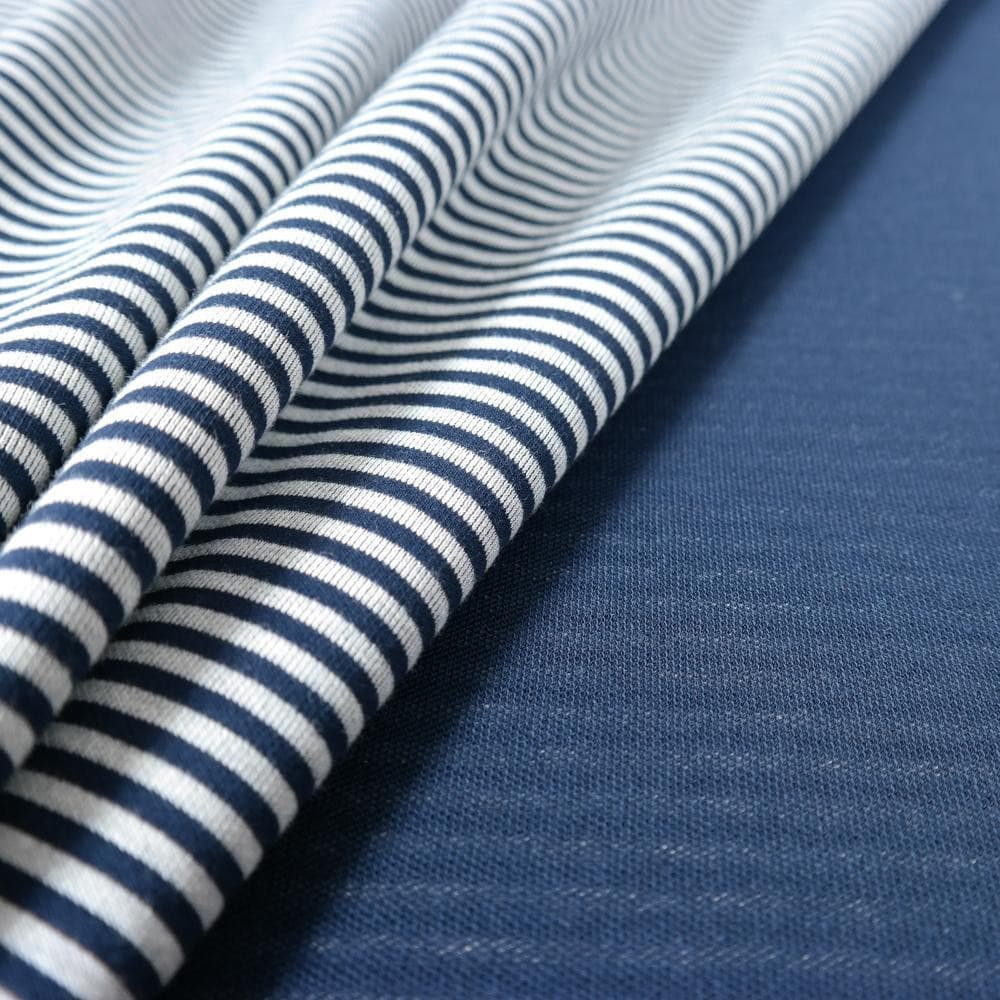 Didymos Jersey Doubleface Stripes Navy Blue - Hybrid WrapLittle Zen One4048554093068