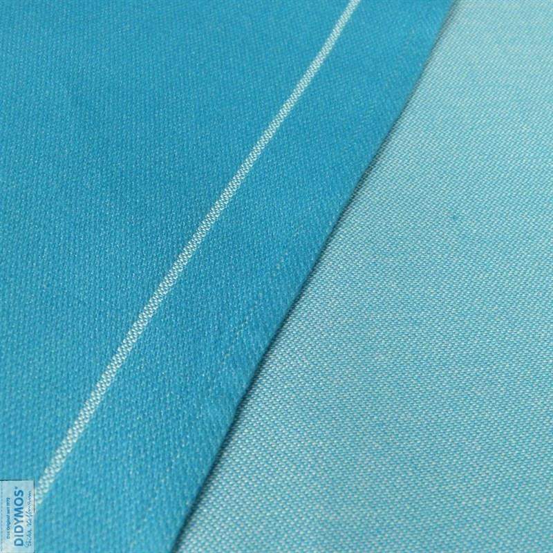 Doubleface Turquoise silk Woven Wrap by Didymos - Woven WrapLittle Zen One