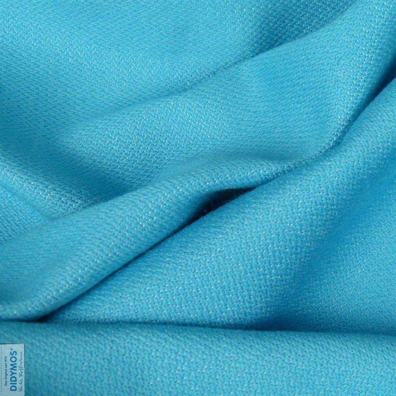 Doubleface Turquoise silk Woven Wrap by Didymos - Woven WrapLittle Zen One35224981