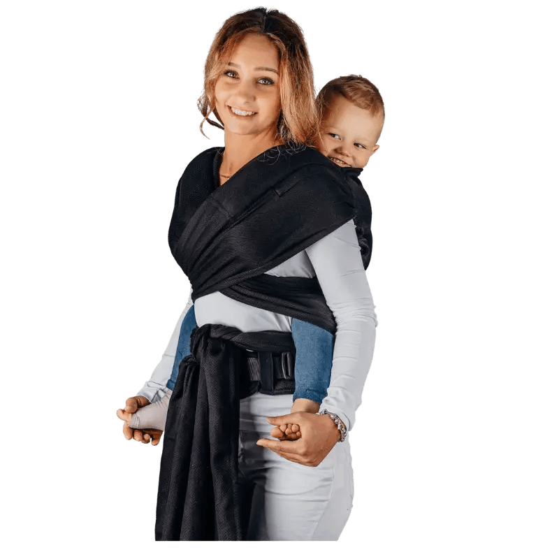 Ebony Black Preschool LennyHybrid Half Buckle