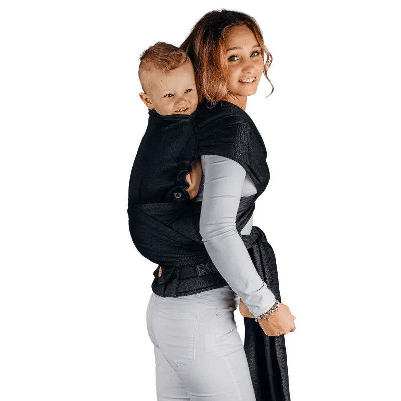 Ebony Black Preschool LennyHybrid Half Buckle