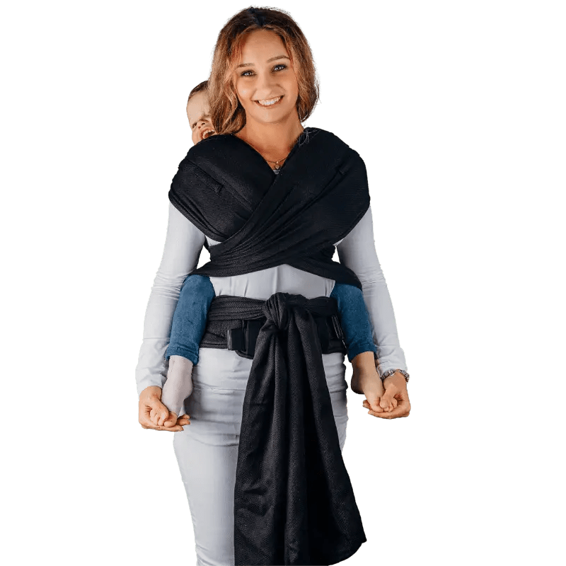 Ebony Black Preschool LennyHybrid Half Buckle by LennyLamb - Half Buckle CarrierLittle Zen One5907557762113