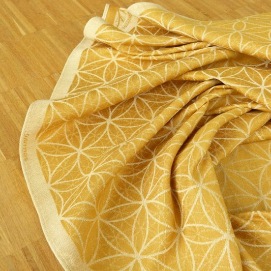 Flower of Life Gold hemp Woven Wrap by Didymos - Woven WrapLittle Zen One