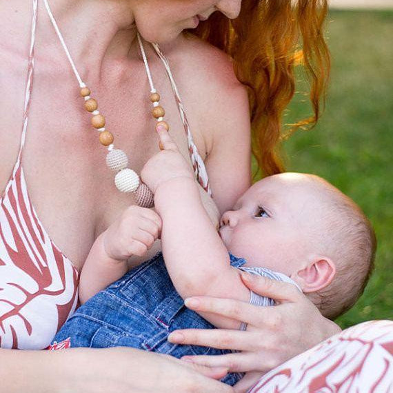 FrejaToys Organic Cotton Necklace Cappuccino - Baby Carrier AccessoriesLittle Zen One4147712459