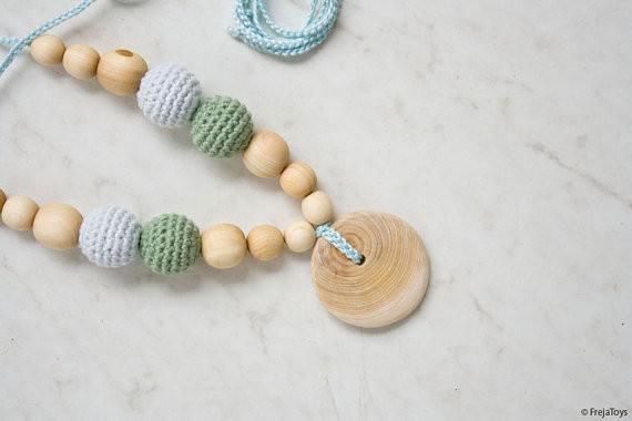 FrejaToys Organic Cotton Nursing Necklace Spring Light - Baby Carrier AccessoriesLittle Zen One