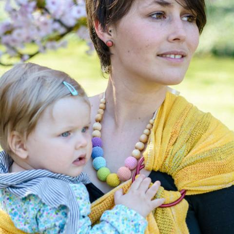 FrejaToys Pastel Sorbetto Rainbow Nursing Necklace - Baby Carrier AccessoriesLittle Zen One4147712463