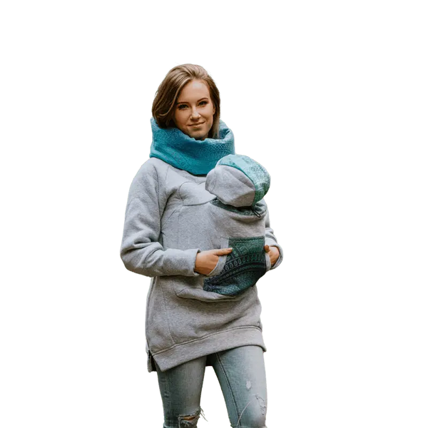 Baby wearing deals sweatshirt