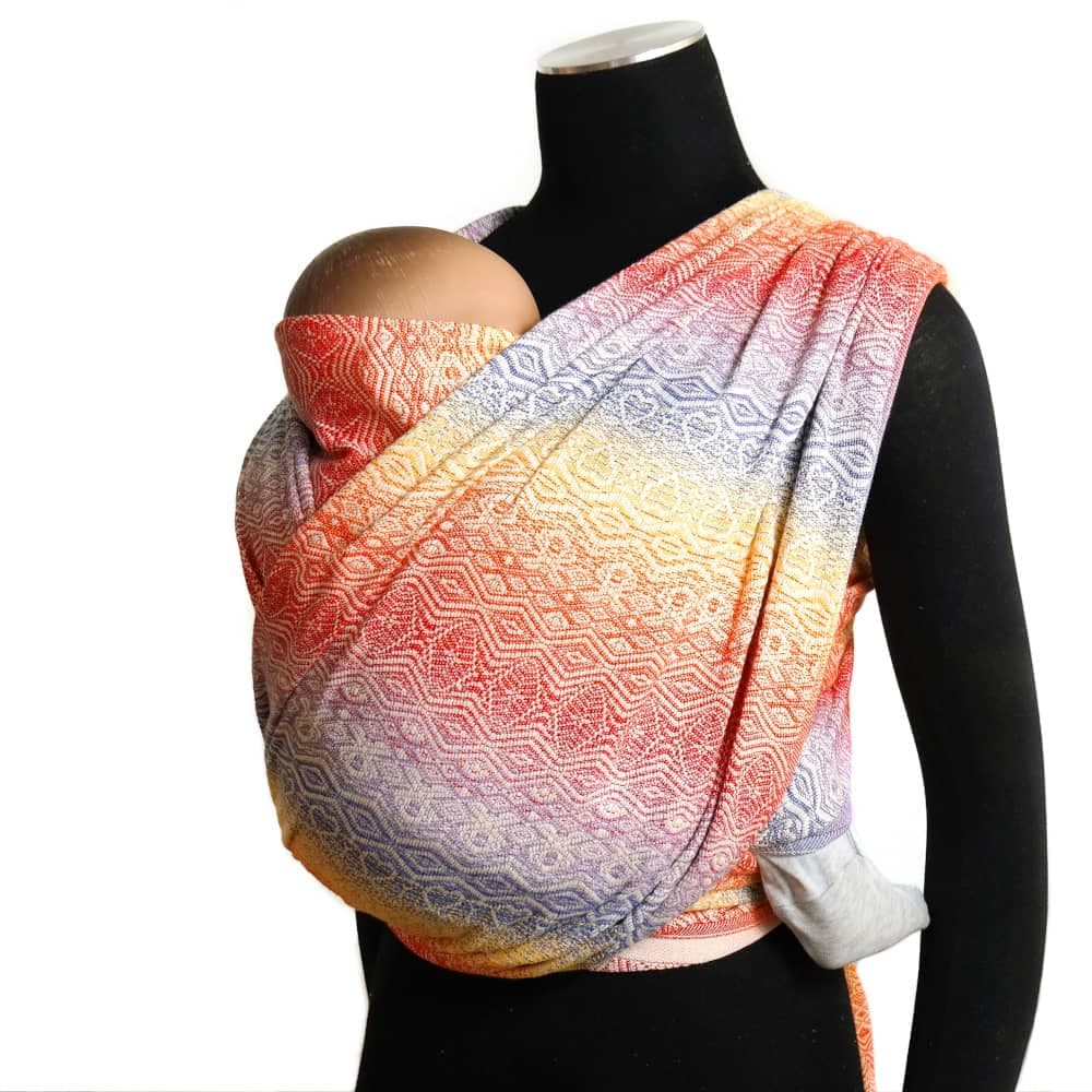 Hedwychs Hearts Rainbow Woven Wrap by Didymos - Woven WrapLittle Zen One4048554329129