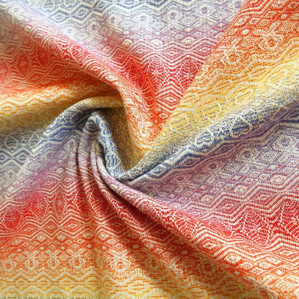 Hedwychs Hearts Rainbow Woven Wrap by Didymos - Woven WrapLittle Zen One4048554329129