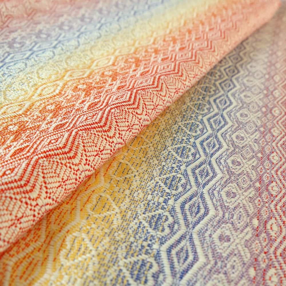 Hedwychs Hearts Rainbow Woven Wrap by Didymos - Woven WrapLittle Zen One4048554329129