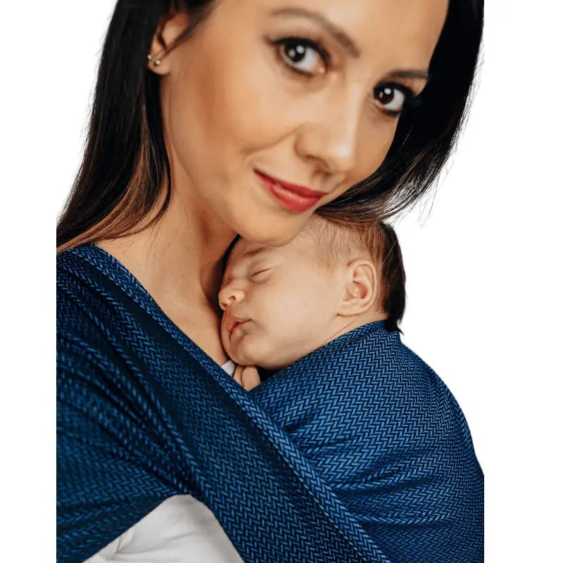 Herringbone Cobalt Woven Wrap