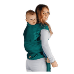 Herringbone Emerald Preschool Half Buckle by LennyLamb - Half Buckle CarrierLittle Zen One