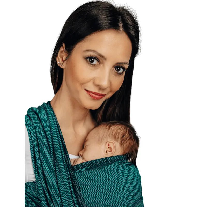 Herringbone Emerald Woven Wrap by LennyLamb - Woven WrapLittle Zen One5907557745901