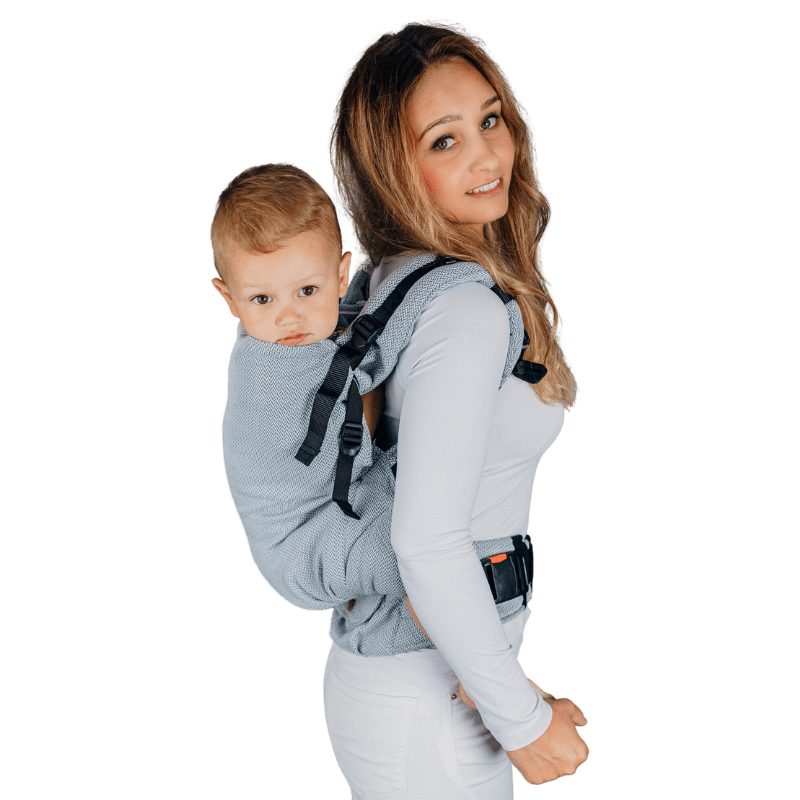 Herringbone Grey Preschool Carrier by LennyLamb Little Zen One
